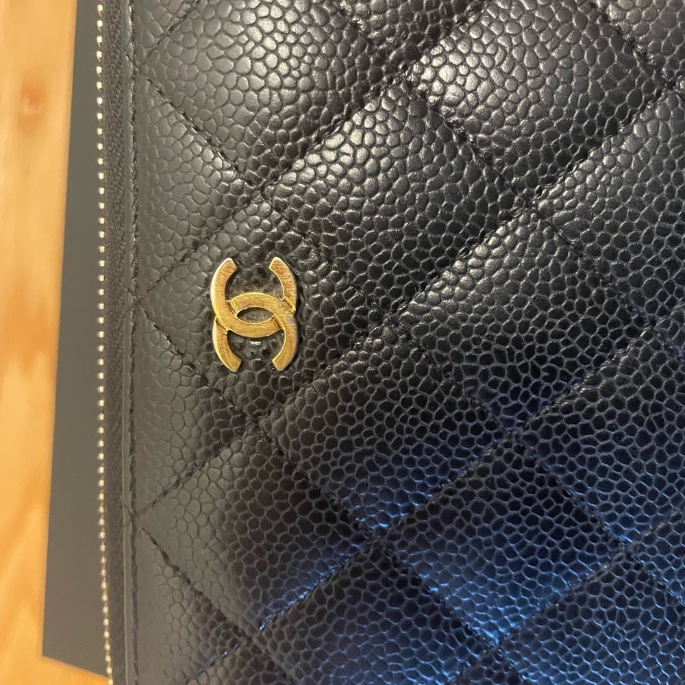 Chanel quilted caviar zipped long wallet- full set - Picture 3 of 12
